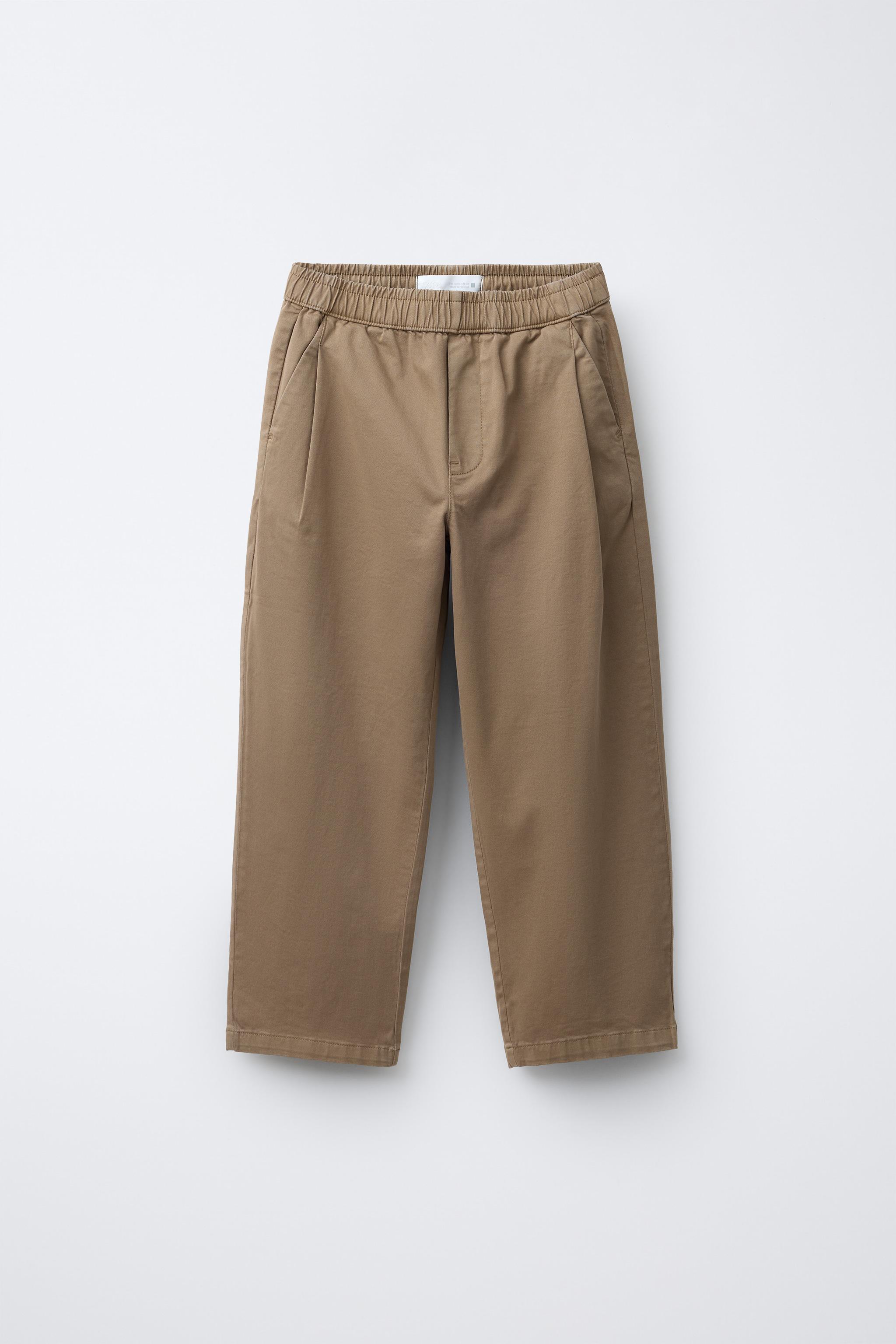 PLEATED STRAIGHT LEG PANTS